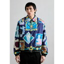 ヴェルサーチ メンズ ジャケット&ブルゾン アウター REVERSIBLE BLOUSON GALLERY PRINT - Light jacket - ink...