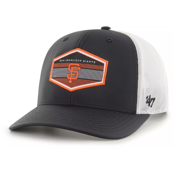 フォーティーセブン メンズ 帽子 アクセサリー '47 Adult San Francisco Giants Black Burgess Trucker Hat -