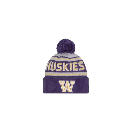 ニューエラ メンズ 帽子 アクセサリー New Era Men's Washington Huskies Purple Knit Hat - ニューエラ メンズ 帽子 アクセサリー New Era Men's Washington Huskies Purple Knit Hat -