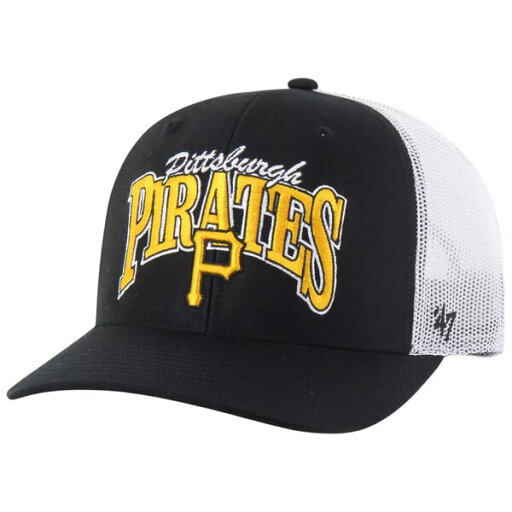 フォーティーセブン レディース 帽子 アクセサリー '47 Adult Pittsburgh Pirates Black Keystone Trucker Adjustable Hat - フォーティーセブン レディース 帽子 アクセサリー '47 Adult Pittsburgh Pirates Black Keystone Trucker Adjustable Hat -