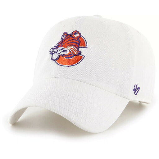 フォーティーセブン メンズ 帽子 アクセサリー '47 Men's Clemson Tigers Clean Up White Adjustable Hat - フォーティーセブン メンズ 帽子 アクセサリー '47 Men's Clemson Tigers Clean Up White Adjustable Hat -