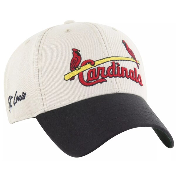 フォーティーセブン レディース 帽子 アクセサリー '47 Adult St. Louis Cardinals White Cooperstown Fieldstone MVP Adjustable Hat -
