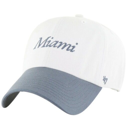 フォーティーセブン レディース 帽子 アクセサリー '47 Adult Miami Marlins White Clean Up Adjustable Hat - フォーティーセブン レディース 帽子 アクセサリー '47 Adult Miami Marlins White Clean Up Adjustable Hat -