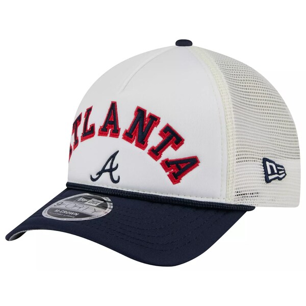 ニューエラ メンズ 帽子 アクセサリー New Era Adult Atlanta Braves White Arch Glitz 9Forty Adjustable Hat -