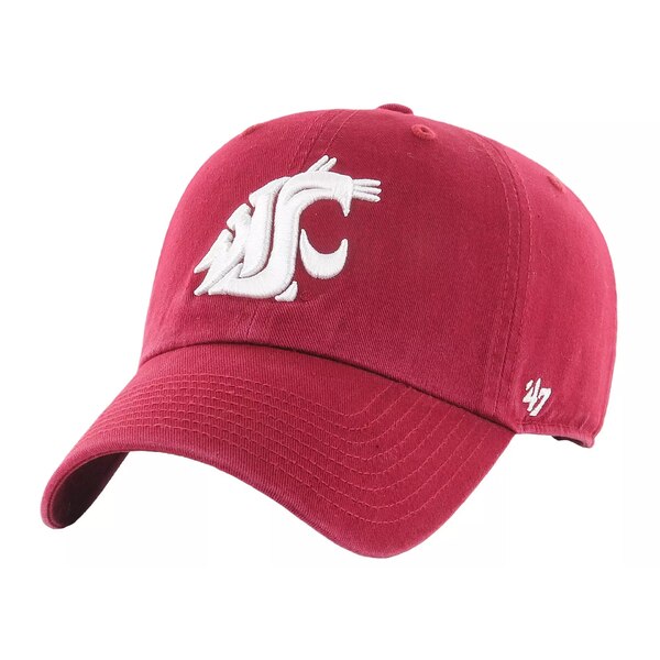 フォーティーセブン レディース 帽子 アクセサリー '47 Adult Razor Red Washington State Cougars Clean Up Adjustable Hat -