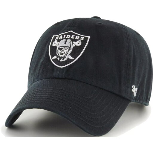 フォーティーセブン メンズ 帽子 アクセサリー '47 Adult Las Vegas Raiders Black Clean Up Adjustable Hat - フォーティーセブン メンズ 帽子 アクセサリー '47 Adult Las Vegas Raiders Black Clean Up Adjustable Hat -