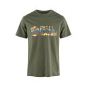 フェールラーベン メンズ シャツ トップス Fjallraven Men's Multicolor Logo Short Sleeve T-Shirt Laurel Green(4)