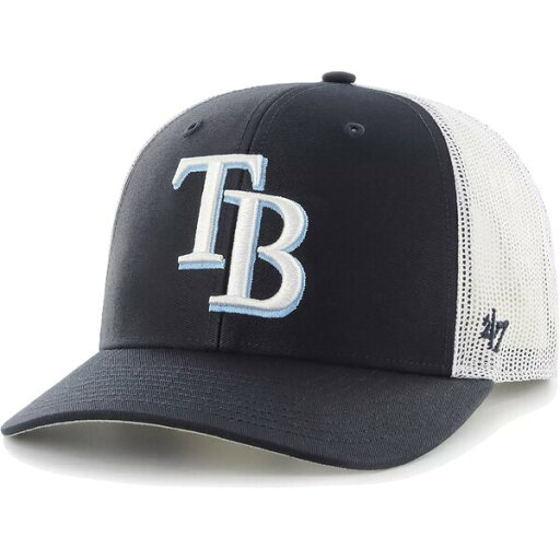 フォーティーセブン メンズ 帽子 アクセサリー '47 Men's Tampa Bay Rays Navy Adjustable Trucker Hat - フォーティーセブン メンズ 帽子 アクセサリー '47 Men's Tampa Bay Rays Navy Adjustable Trucker Hat -