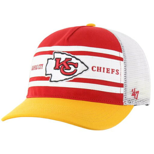 フォーティーセブン メンズ 帽子 アクセサリー '47 Men's Kansas City Chiefs Super Stripe Hitch Red Adjustable Hat - フォーティーセブン メンズ 帽子 アクセサリー '47 Men's Kansas City Chiefs Super Stripe Hitch Red Adjustable Hat -