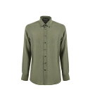 エトロ メンズ シャツ トップス Etro Linen Shirt Military Green Iridescent Verde militare