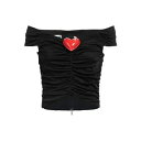 【送料無料】 モスキーノ レディース Tシャツ トップス Tops Black