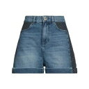 【送料無料】 ピンコ レディース デニムパンツ ボトムス Denim shorts Blue