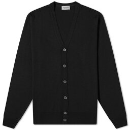 ジョンスメドレー メンズ カーディガン アウター John Smedley Burley Merino Cardigan Black