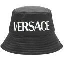 ヴェルサーチ メンズ 帽子 アクセサリー Versace Reversible Bucket Hat Black