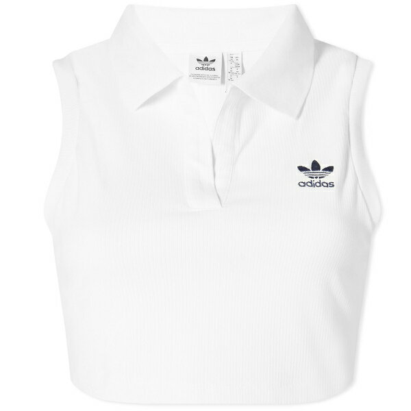アディダス レディース カットソー トップス Adidas Rib T-shirt White