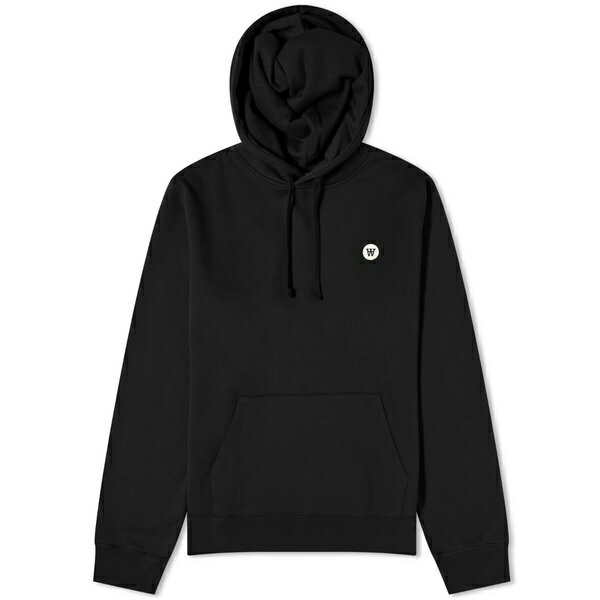 ウッド ウッド メンズ パーカー・スウェットシャツ アウター Wood Wood Ash Popover Hoodie Black