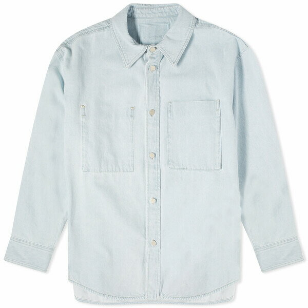 ウーヨンミ メンズ シャツ トップス Wooyoungmi Back Logo Denim Shirt Blue