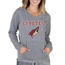 コンセプトスポーツ レディース パーカー・スウェットシャツ アウター Arizona Coyotes Concepts Sport Women's Mainstream Terry TriBlend Long Sleeve Hooded Top Gray