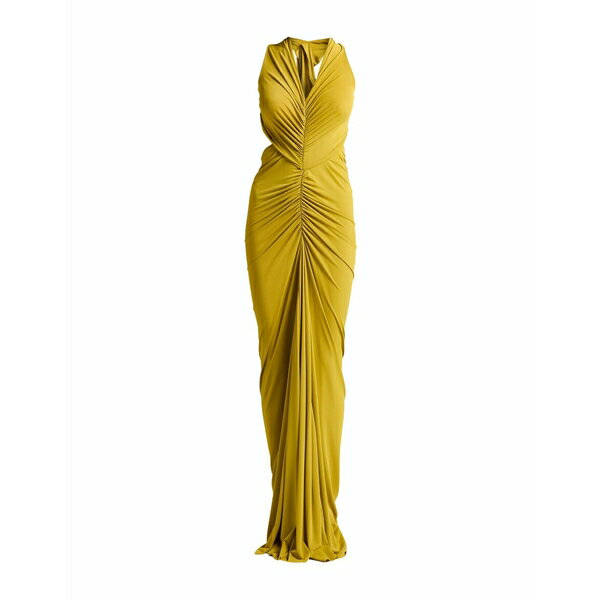 【送料無料】 リックオウエンス レディース ワンピース トップス Maxi dresses Yellow