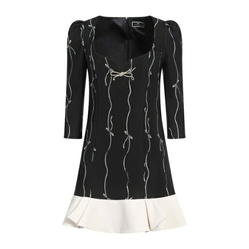 【送料無料】 エリザベスフランキ レディース ワンピース トップス Mini dresses Black 【送料無料】 エリザベスフランキ レディース ワンピース トップス Mini dresses Black