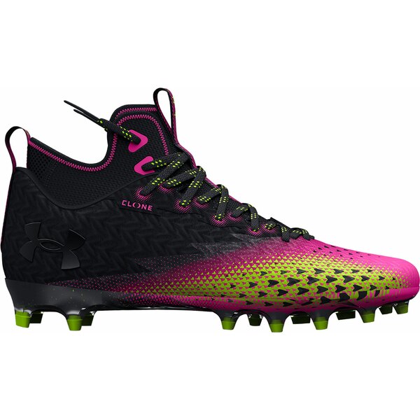 A_[A[}[ Y TbJ[ X|[c Under Armour Men's Spotlight Clone MC Football Cleats Black/Pink