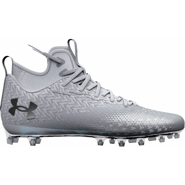 A_[A[}[ Y TbJ[ X|[c Under Armour Men's Spotlight Clone MC Football Cleats White/Silver