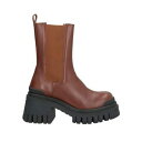 【送料無料】 エンネクアドロ レディース ブーツ シューズ Ankle boots Brown