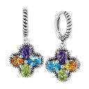 楽天astyエフィー コレクション レディース ピアス＆イヤリング アクセサリー EFFY® Multi-Gemstone Flower Dangle Drop Earrings （3-1/3 ct. t.w.） in Sterling Silver Sterling Silver