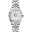 ジェビル レディース 腕時計 アクセサリー GV2 Women's Naples Silver-Tone Stainless Steel Swiss Quartz Bracelet Watch 34 mm Silver-Tone