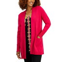 ジェイエムコレクション レディース ニット セーター アウター Women 039 s Button-Sleeve Flyaway Cardigan, Created for Macy 039 s Claret Rose