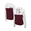 コロシアム レディース パーカー・スウェットシャツ アウター Women's White and Maroon Mississippi State Bulldogs Aidan Quarter-Zip Hoodie White, Maroon