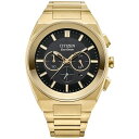 V`Y Y rv ANZT[ Eco-Drive Men's Chronograph Modern Axiom Gold-Tone Stainless Steel Bracelet Watch 43mm Gold-tone