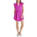 スティーブ マデン レディース ワンピース トップス Women's Satin Prairie Dreams Mini Dress Purple Cactus Flower