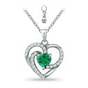 Wj xj[j fB[X lbNXE`[J[Ey_ggbv ANZT[ Created Green Quartz and Cubic Zirconia Heart Pendant Green