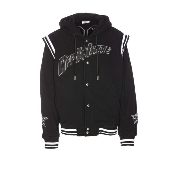 オフホワイト メンズ ニット&セーター アウター Varsity Bomber Jacket Black - Pearl B