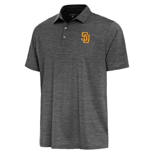 AeBOA Y |Vc gbvX San Diego Padres Antigua Layout Polo Heather Black