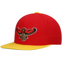 ミッチェル＆ネス ミッチェル&ネス メンズ 帽子 アクセサリー Atlanta Hawks Mitchell & Ness Hardwood Classics Team TwoTone 2.0 Snapback Hat Red/Yellow