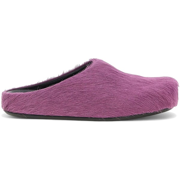 Marni マルニ レディース スニーカー 【Marni Long Hair Calfskin Fussbett Sabot Mule Prune Violet (..