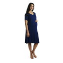 エベリーグレイ レディース ワンピース トップス Women's Rosa Maternity/Nursing Hospital Gown Denim blue