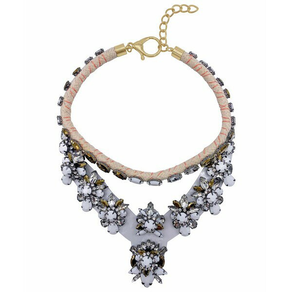AhjA fB[X lbNXE`[J[Ey_ggbv ANZT[ White Floral Statement Rope Necklace White