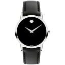 モバド モバド レディース 腕時計 アクセサリー Women's Swiss Museum Classic Black Leather Strap Watch 33mm Silver