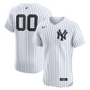 ナイキ メンズ ユニフォーム トップス New York Yankees Nike Home Elite Custom Number Jersey White