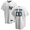 ナイキ メンズ ユニフォーム トップス New York Yankees Nike Home Replica Custom Jersey White