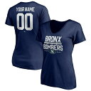 ファナティクス レディース Tシャツ トップス New York Yankees Fanatics Branded Women's Hometown Legend Personalized Name & Number VNeck TShirt Navy