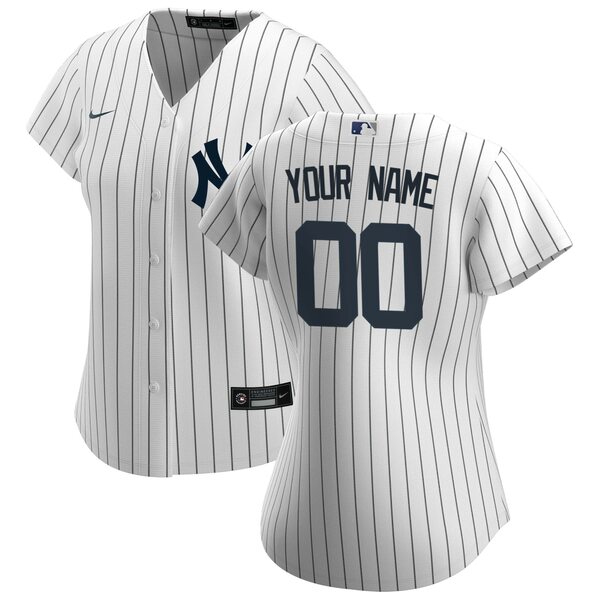 ʥ ǥ ˥ե ȥåץ New York Yankees Nike Women's Home Replica Custom Jersey White