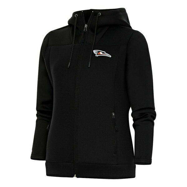 アンティグア レディース ジャケット＆ブルゾン アウター Delmarva Shorebirds Antigua Women 039 s Protect FullZip Hoodie Black