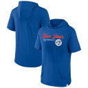 ファナティクス メンズ パーカー・スウェットシャツ アウター Toronto Blue Jays Fanatics Branded Offensive Strategy Short Sleeve Pullover Hoodie Royal