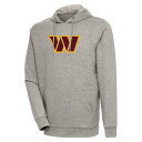 アンティグア メンズ パーカー・スウェットシャツ アウター Washington Commanders Antigua Action Chenille Pullover Hoodie Oatmeal