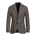 【送料無料】 カルーゾ メンズ ジャケット&ブルゾン アウター Blazers Brown