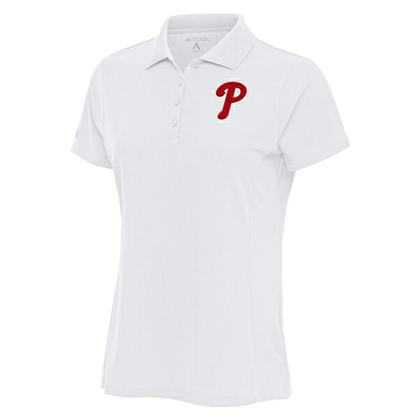 ƥ ǥ ݥ ȥåץ Philadelphia Phillies Antigua Women's Logo Legacy Pique Polo White
